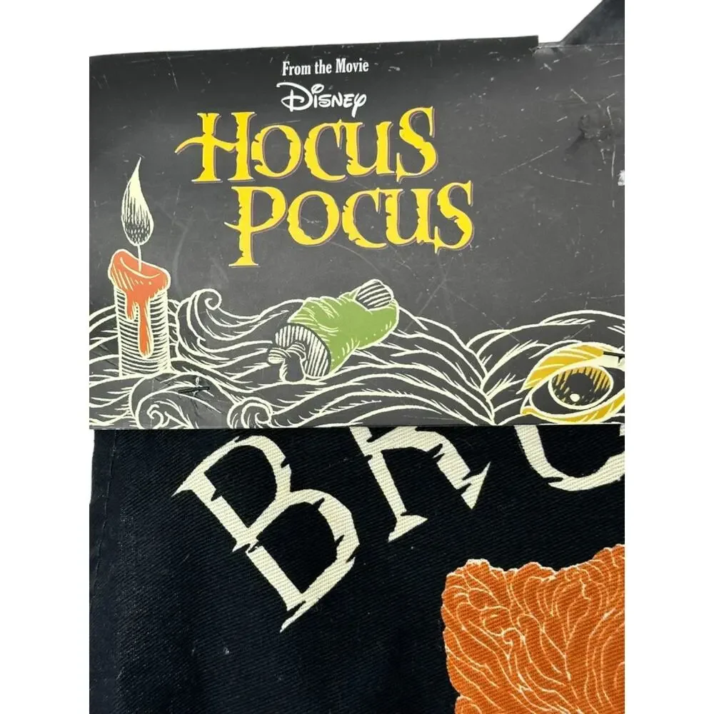 Disney HOCUS POCUS Broom Squad Black Apron 100% Cotton New